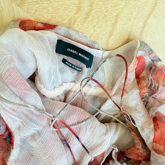 Isabel Marant Rodd Red Print Dress, Size 38 - Picture 4 of 6